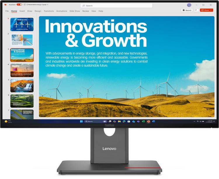 Lenovo ThinkVision P24QD- 40  60,5cm (23,8") schwarz, Höhenverstellbar