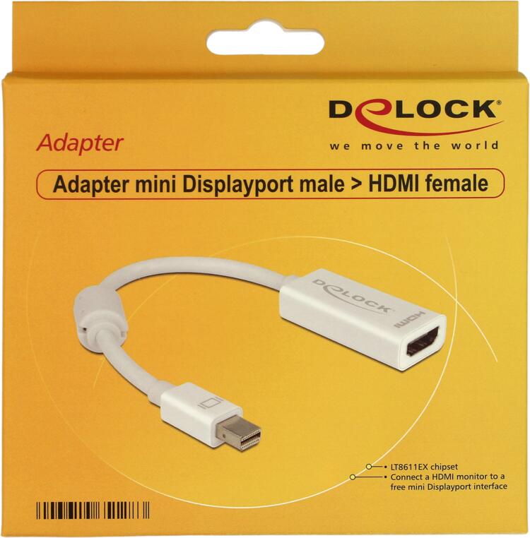 Mini DisplayPort/HDMI Adapter m/w 18cm weiß