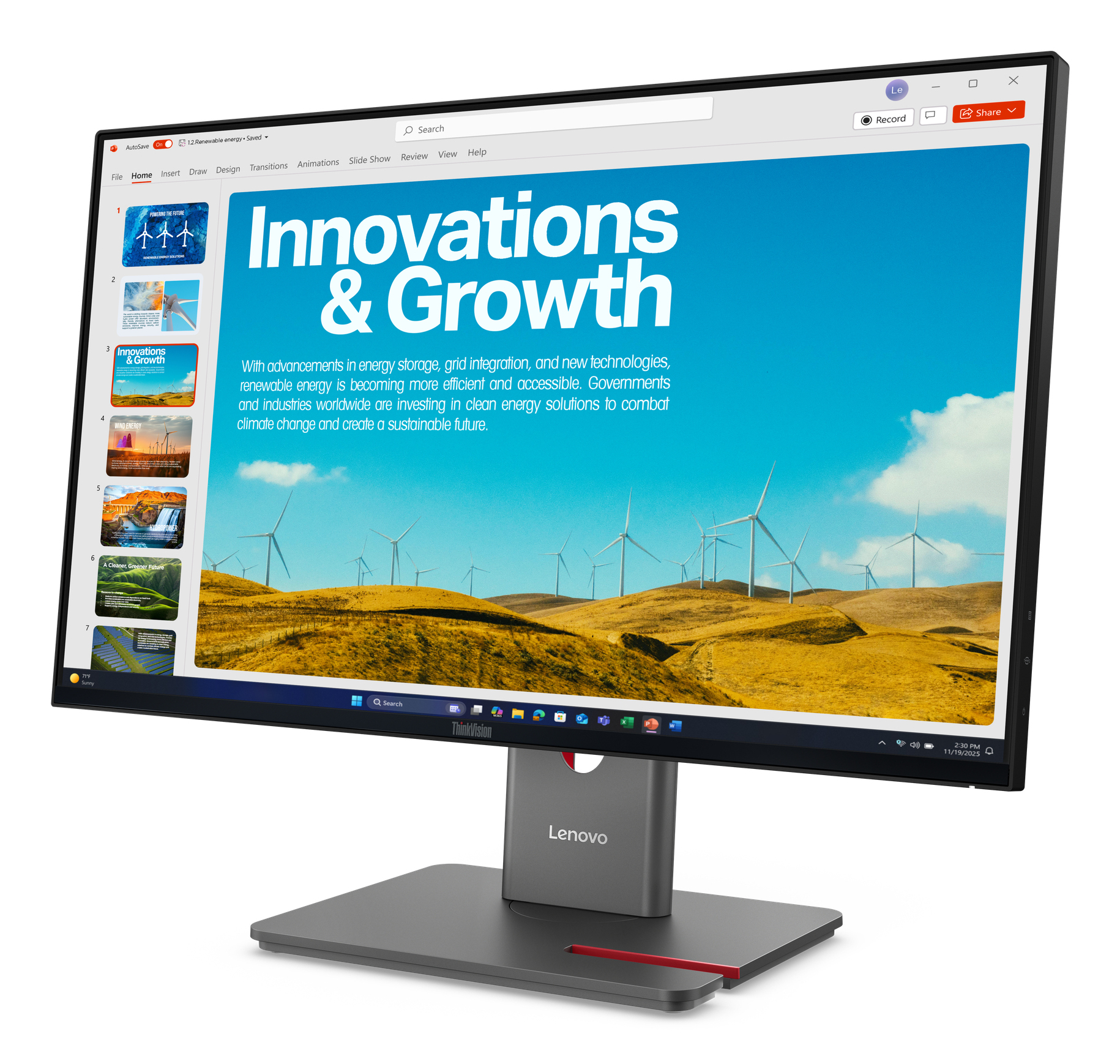Lenovo ThinkVision P24QD- 40  60,5cm (23,8") schwarz, Höhenverstellbar