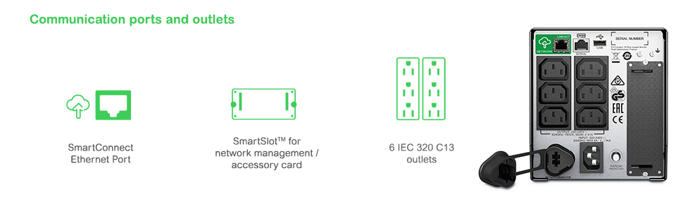 APC Smart-UPS 750VA LCD USB + RS232 Tower