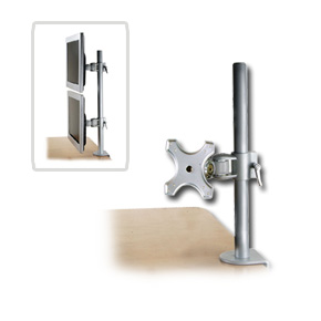 Modularer LCD-Monitorarm kurz, silbergrau (ohne Tischhalterung, bitte separat bestellen)